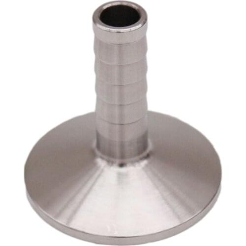 1.5" Tri Clamp x 1/2"(12.7mm)Hose Barb 50.5mm OD Sanitary 304 Stainless Steel Homebrew Beer & Craft Hardware