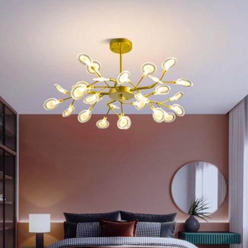Modern Firefly LED Chandelier Light Stylish Tree Branch Chandelier Lamp Decorative Firefly Ceiling Chandelies Hanging Lighting