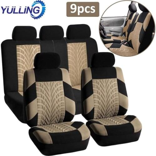 Universal Front&Rear Car Full Seat Cover Styling Car Seat Protector Cover Car Seat Covers Set Interior Accessories Embroidery
