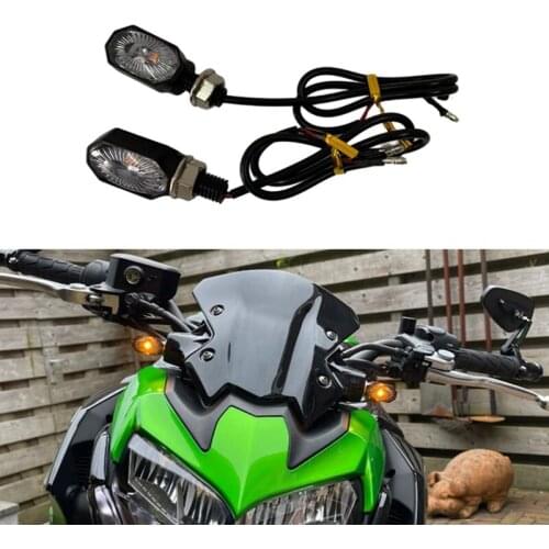 2PCS Universal LED Motorcycle Turn Signal Light 12V Amber Indicator Warning Light Blinker Rear Lamp Accessories Motor Styling
