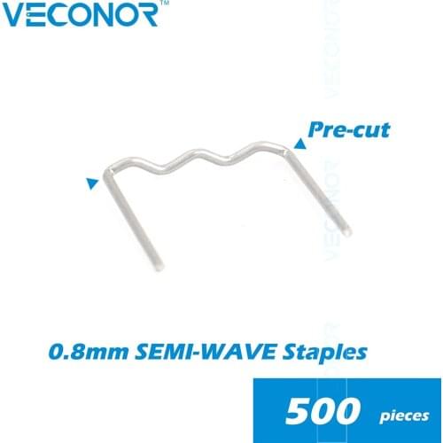 500PCS 0.8mm Semi-wave Staples For Hot Stapler Plastic Welder Bumper Repair Machine
