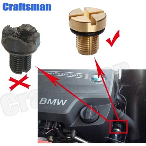 Coolant Expansion Tank Bleeder Screw Brass for BMW E36 E39 E46 etc. #BILL Car Oil Radiator Pipe / Water Tank Return Pipe