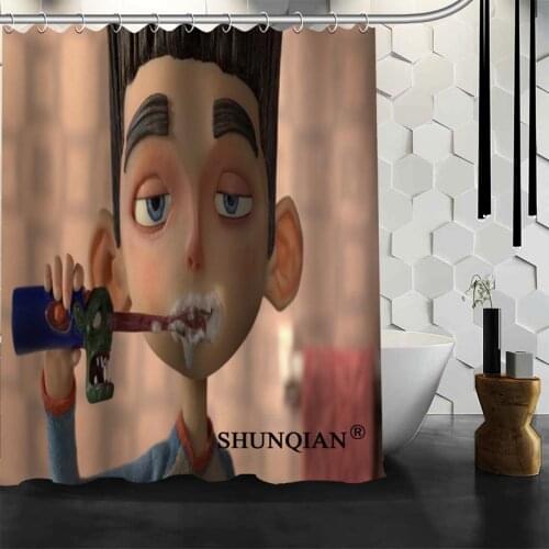 Custom Paranorman Shower Curtain 3D Printing 12 Hooks For The Bathroom High Quality Polyester Fabric Bath Curtain