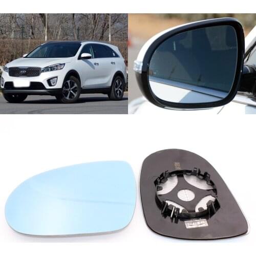 For KIA Sorento Car Side View Door Wide-angle Rearview Mirror Blue Glass With Base Heated 2pcs