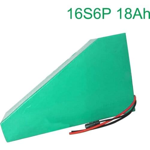 60V 18Ah 16S6P 18650 Li-ion Battery electric two Three wheeled motorcycle bicycle ebike 260*250*180*70*70*45mm