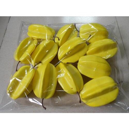 8cm red yellow Carambola Simulation fruit Mini Fruit model simulation fruit vegetable set fake fruit decorative accessories