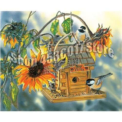 Bear Valley Birds Diamond Painting Cross Stitch Diamond Embroidery 5D Diy Diamond Mosaic sunflower Picture Full Rhinestones Gift