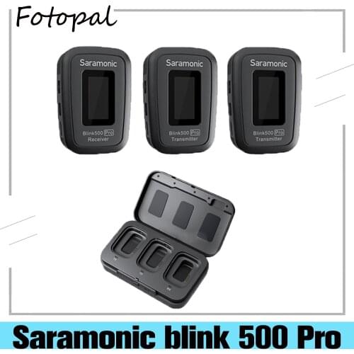 Saramonic Blink 500 Blink500 Pro Wireless Lavalier Microphone Dual Channel Studio Condenser Interview Mic for Phone DSLR