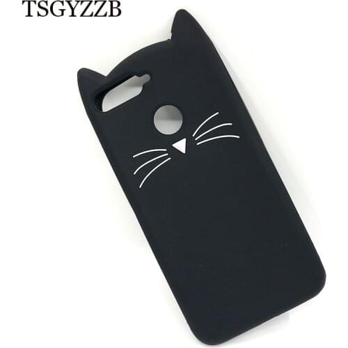 For Huawei Honor 7C Case Aum-L41 5.7 inch Case Cute 3D Beard Cat TPU Soft Silicon Back Cover For Huawei Honor 7C Russian Version