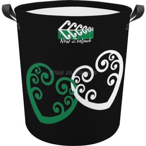 New Zealand-Double Hearts Laundry Basket Baby Toy Storage Cute Cartoon Storage Bin Bag For Kids Toys Dirty Clothes Bucket New Ze