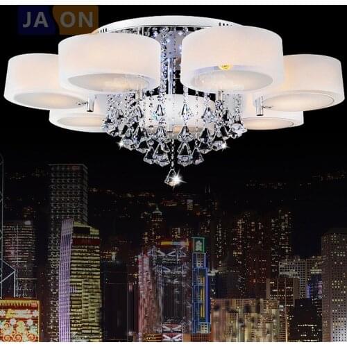 Led e27 Nordic Stainless Steel Crystal LED Lamp.LED Light.Ceiling Lights.LED Ceiling Light.Ceiling Lamp For Foyer Bedroom