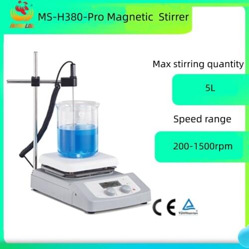 Magnetic Mixer Ceramic Coated Plate Max Heating 380°C LCD Digital Hotplate Magnetic Stirrer Laboratory Equipment