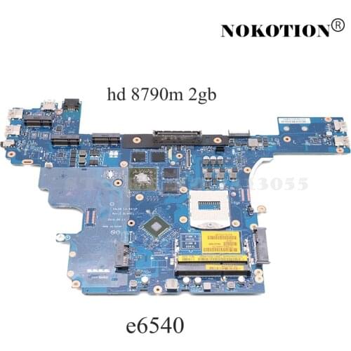 NOKOTION CN-0VWNW8 0VWNW8 VWNW8 VALA0 LA-9411P Main board For DELL Latitude E6540 Laptop Motherboard HD8790M 2GB
