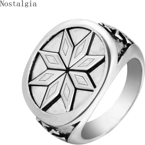Nostalgia Slavic Kolovrat Alatyr Shield Symbols Mens Signet Rings Pagan Wicca Ladies Girl Fingering Anniversary Sale
