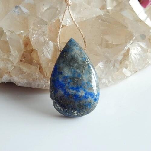 Semi-precious stones fashion jewelry Lapis Lazuli fashion pendant 33x20x7mm,8.9g
