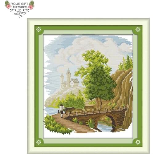 Joy Sunday F799 14CT 11CT Counted and Stamped Home Decoration Grazing Needlework Needlepoint Embroidery DIY Cross Stitch kits