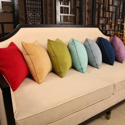 Silver Velvet Pillow Solid Colorr Luxury Pillowcase Cushion Home Decor For Living Room Sofa Throw Pillow
