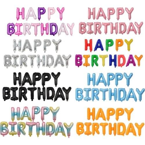 Happy Birthday Balloons Baby Shower Adult Birthday Balloons Kids Birthday Party Decorations Foil Letters Balloons Party Supplies