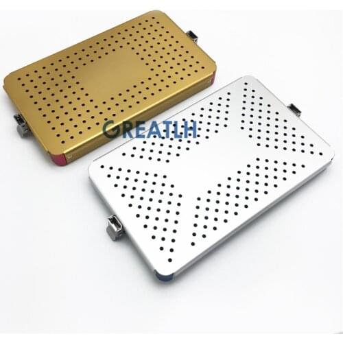 Sterilising Box Single Layer Disinfection Tray Double Layer Ophthalmic Instrument Aluminium Sterilizing Tool Surgical Instrument