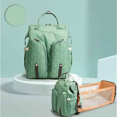 Diaper Bag Backpack with Changing Bed Waterproof Maternity Nappy Wet Backpacks Travel Portable Large Capacity Baby Fold Bed Bags