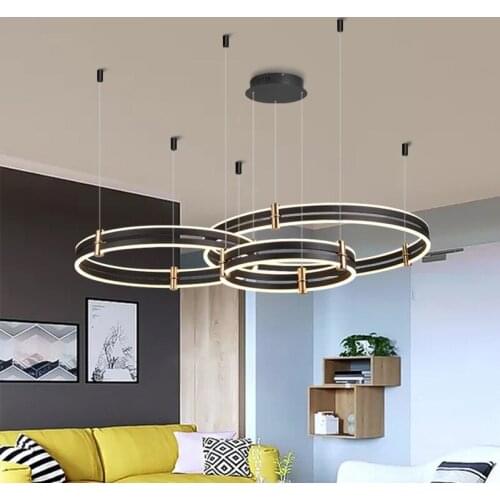 New ring LED chandelier Residential living room bedroom dining room study lamp Commercial decorative lighting