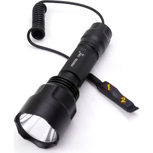 Manta Ray C8 Cree XML2 U3-1A Hunting LED Flashlight,torch,lantern,lanterna bike,self defense,camping light,lamp,+remote switch