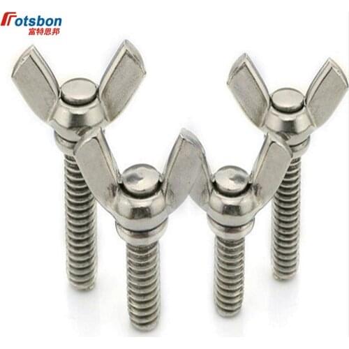 M6 Butterfly Screws Wing Nut Screw Ingot Thumb Hand Tighten Bolt Vis Inoxydable Tornillos Vida 304 Stainless Steel Inox DIN316