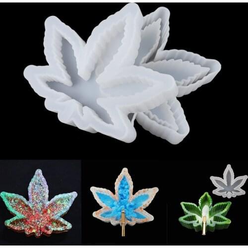 1pcs Maple Leaf Ashtray Tray Dish Coaster Silicone Mold Container Cup Pad Epoxy Resin Mold For DIY Home Decor Craft Jewelry Tool