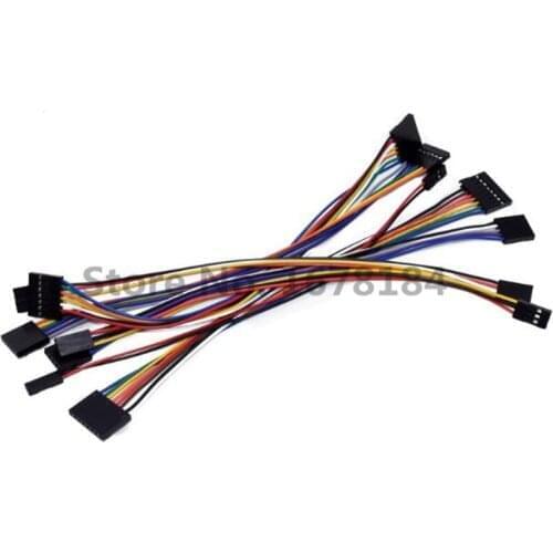 10PCS 2.54MM Jumper Wire Dupont Line Female To Female 1P/2P/3P/4P/5P/6P/7P/8P/9P/10P 10cm/20cm/30cm Length 26AWG