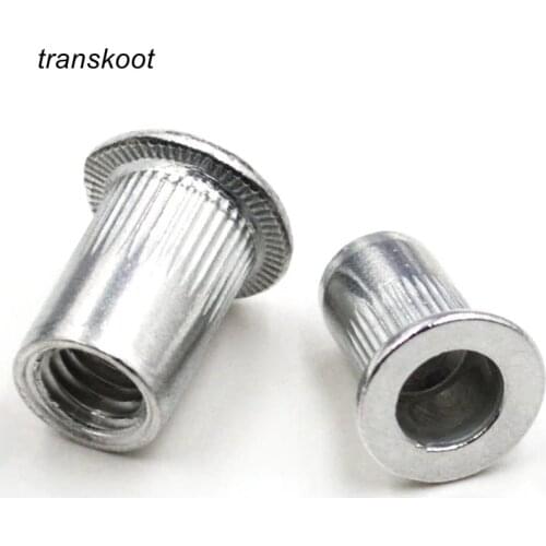 20/50PCS Threaded rivets Aluminum Alloy Rivnut Flat Head M3 M4 M5 M6 M8 M10 M12 Nutsert Cap Riveter aluminum Rivet Nut