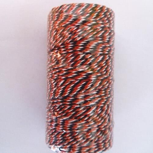 3 Spools (110yard/spool) Pick Colors Orange Black White Striped Bakers Twine 12ply,Halloween Packaging Cotton Twine,String,Cords