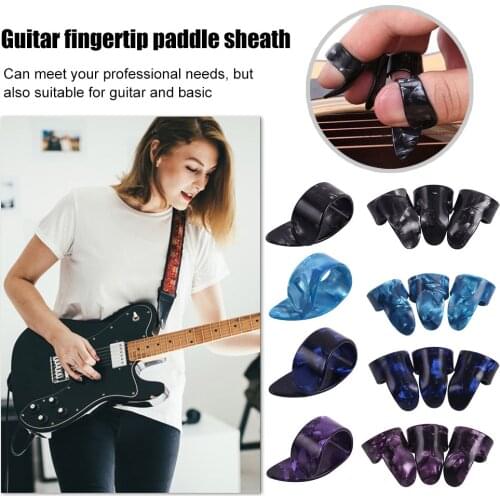 4pcs/lot Thumb Picks Forefinger Finger Picks Plectrums For Slide Guitar Ukulele Guitar Accessories Parts