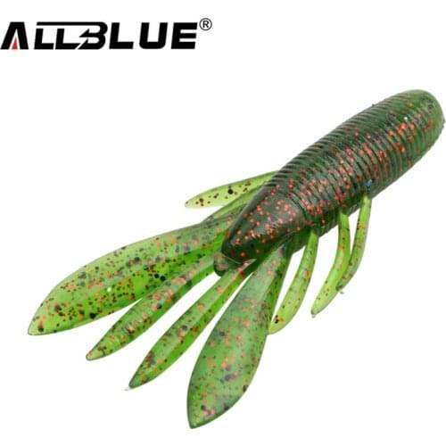 ALLBLUE 6pcs/Lot Custom Baits Super Craws Soft Fishing Lure For Fishing Soft Bait Shrimp Bass Bait Peche Fishing Tackle