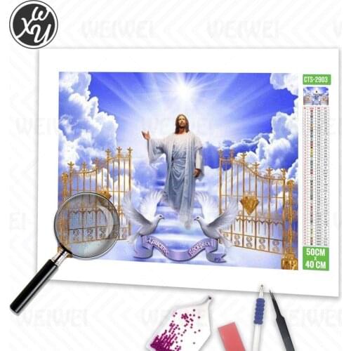 Diamond Painting for Adults Faith Portrait Cross Stitch Kits Mother of Mercy Diamond Embroidery Jesus Holy Rose Full Drill Decor