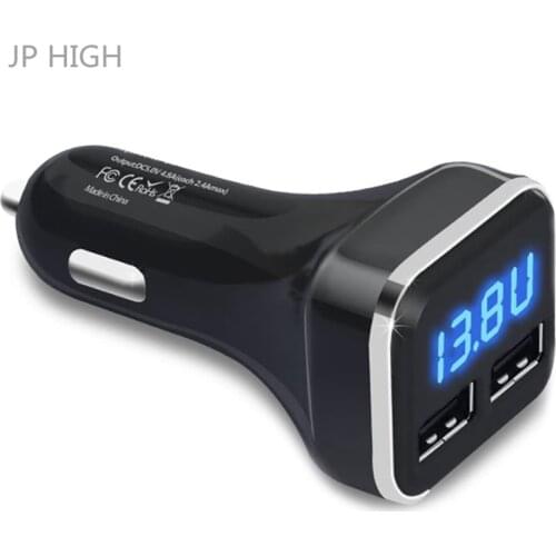 Car Charger Volt Meter Car Battery Monitor with LED Voltage & Amps Display, for iPhone 11 / Xs ,Galaxy S20 / S10