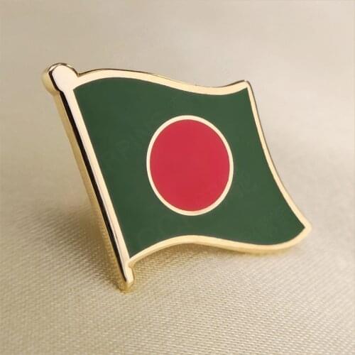 Soft Enamel Bangladesh Flag Lapel Pins
