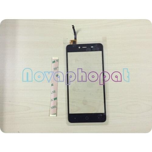 Novaphopat Black Digitizer Screen For For Highscreen Easy L / Easy L pro Touch Screen Panel Digitizer Glass Sensor + tracking
