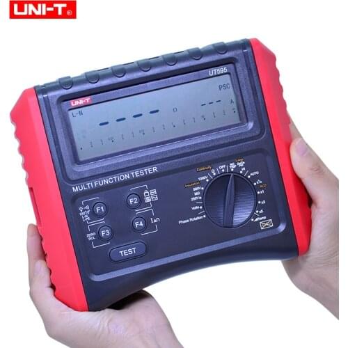 UNI-T UT595 digital RCD tester Multifunction Loop Testers Earth Ground Line Loop Impedance Tester Insulation Resistance Meter