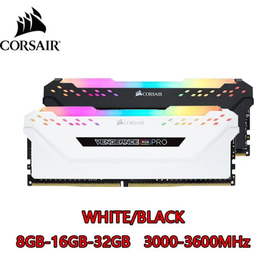 CORSAIR VENGEANCE RGB PRO DDR4 RAM 8GB 16GB 32GB 3000MHz 3200MHz 3600MHz DIMM Desktop Memory Black White