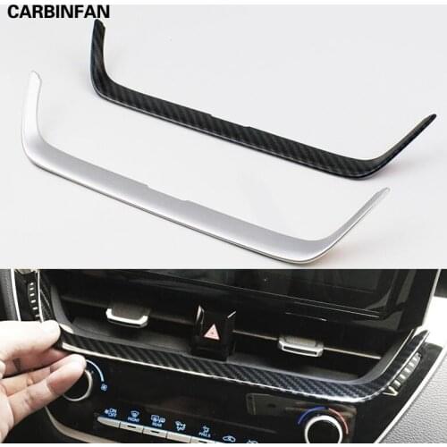 ABS Chrome Car Styling Pearl control panel Decorative Cover trim Accessories For Toyota Corolla 2019 2020 Bright Silver