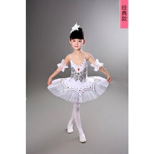 Ballet Dance Costume Girls Swan Lake Performance Ballet Tutu Kids Ballet Dancing Skirt Kids Ballet Performance Uniform B-5630