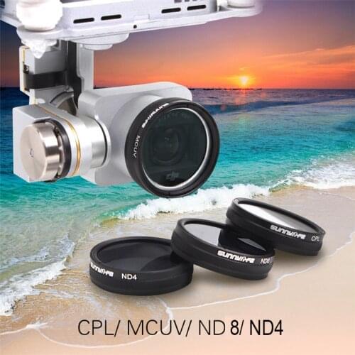 For DJI Phantom 3 Standard Professional Advanced Camera Lens Filters ND4 / ND8 / MCUV / CPL Camera Lens for DJI Phantom 4