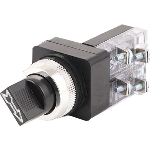 P155 250V 6A Electrical Rotary switch knob 30mm 25mm 2 position/3 position Selector Button switch 1NO TSS-25 TSS-30