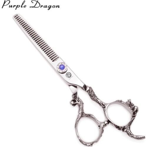 Purple Dragon 6" 17.5cm JP 440C Hairdressers Scisors Hair Cutting Scissors Thinning Scissors Professional Dragon Handle 9003