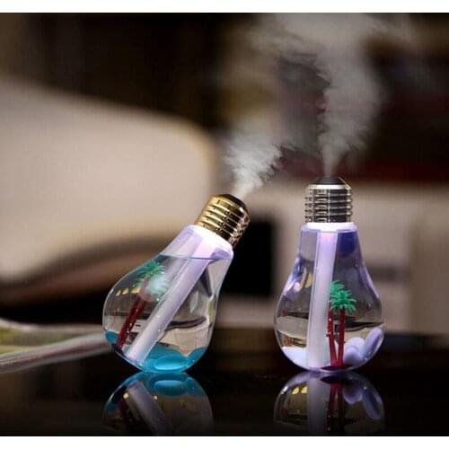Fogger USB Gadgets 400ML USB DC 5V 7 Colors Night Light Air Ultrasonic Humidifier Oil Essential Aroma Diffuser Mist Maker