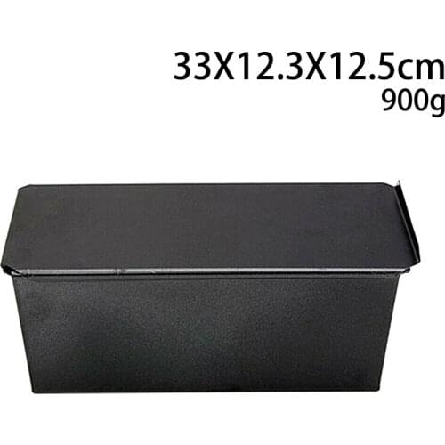 Toast Loaf Pan Mold DIY Mould Kitchen Tool 450g-1000g Iron Black With Lid