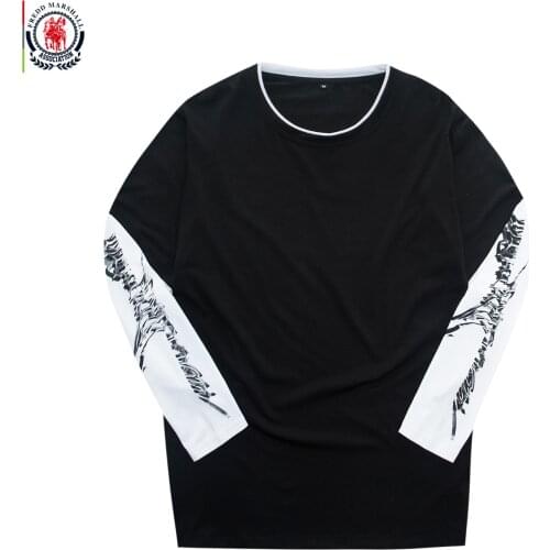 FREDD MARSHALL Autumn New 2020 Fashion Patchwork T-Shirt Men O-Neck Print Hip Hop Tee Casual 100% Cotton T Shirts Streetwear 468