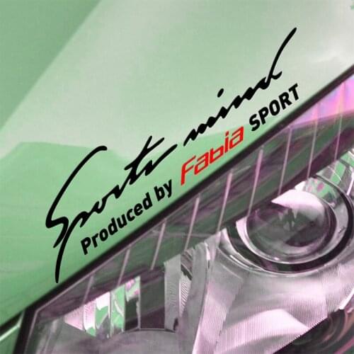 Customization Sports Mind Stickers On Car Lamp Eyebrow Car-Styling For Skoda Fabia car accessories