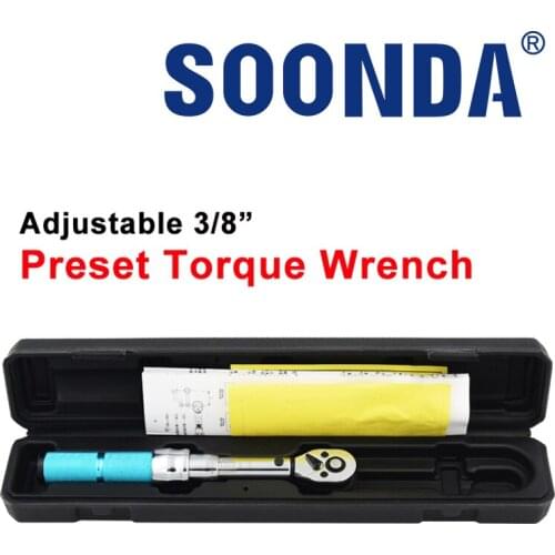 3/8" Adjustable High Accuracy Preset Torque Wrench 5-60N.m Bicycle Repair Tools Hand Spanner Ratchet Wrench Torque Setting Tool