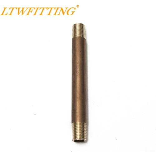 LTWFITTING Brass Pipe 4-1/2" Long Nipple Fitting 1/4" Male NPT Air Water